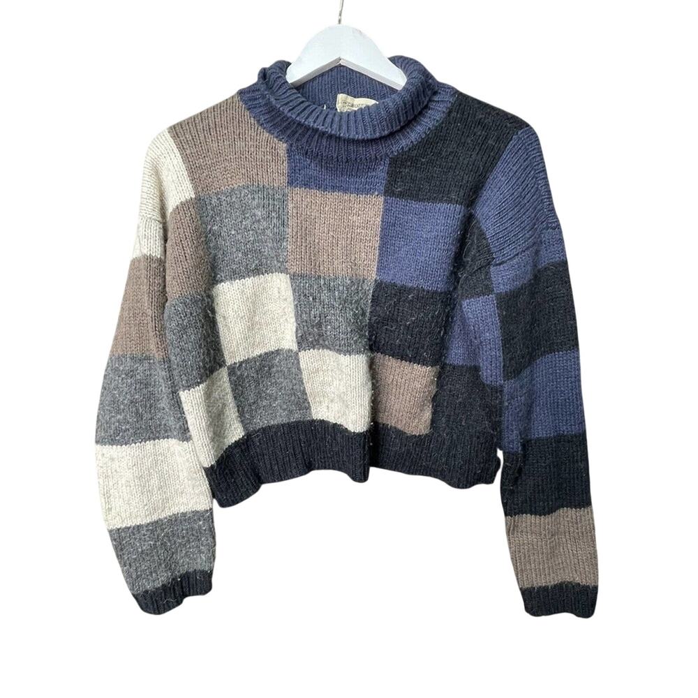 Current Elliott Checkered Wool Blend Sweater‎ Women's Size 2
